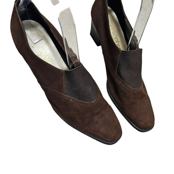 Magdesians California Women's Brown Suede Block Heel‎ Shoes 9.5 Neutral Workwear - Picture 2 of 15